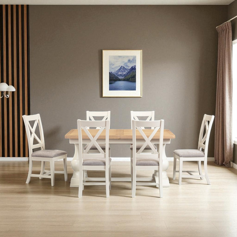 Calais Painted 1.6m Extending Dining Table