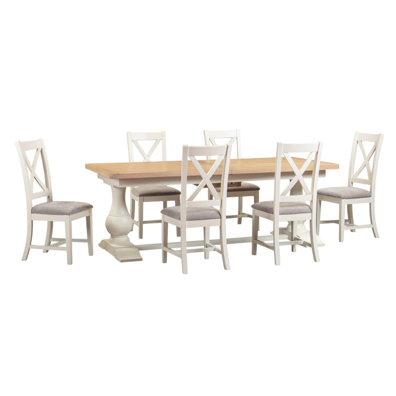 Calais Painted 2.2m Extending Dining Table