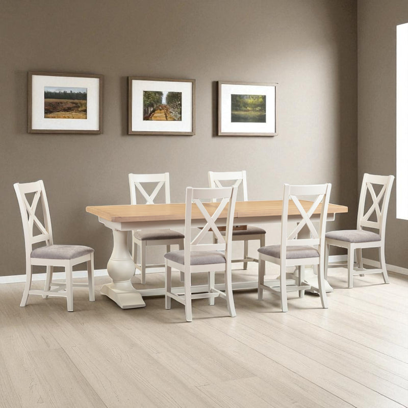 Calais Painted 2.2m Extending Dining Table