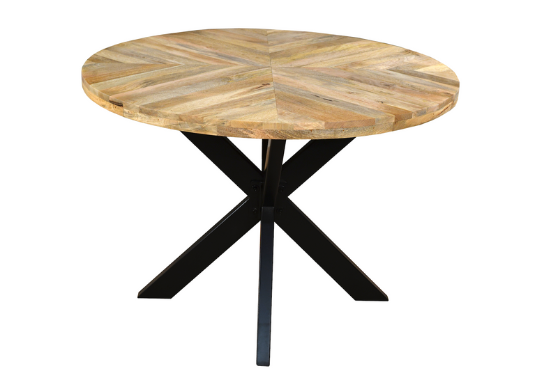 Sunburst 1.1m Round Dining Table