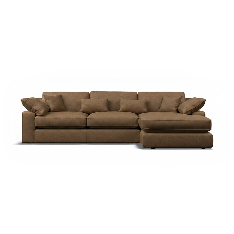 New York Large Chaise Sofa - Earth Cinnamon