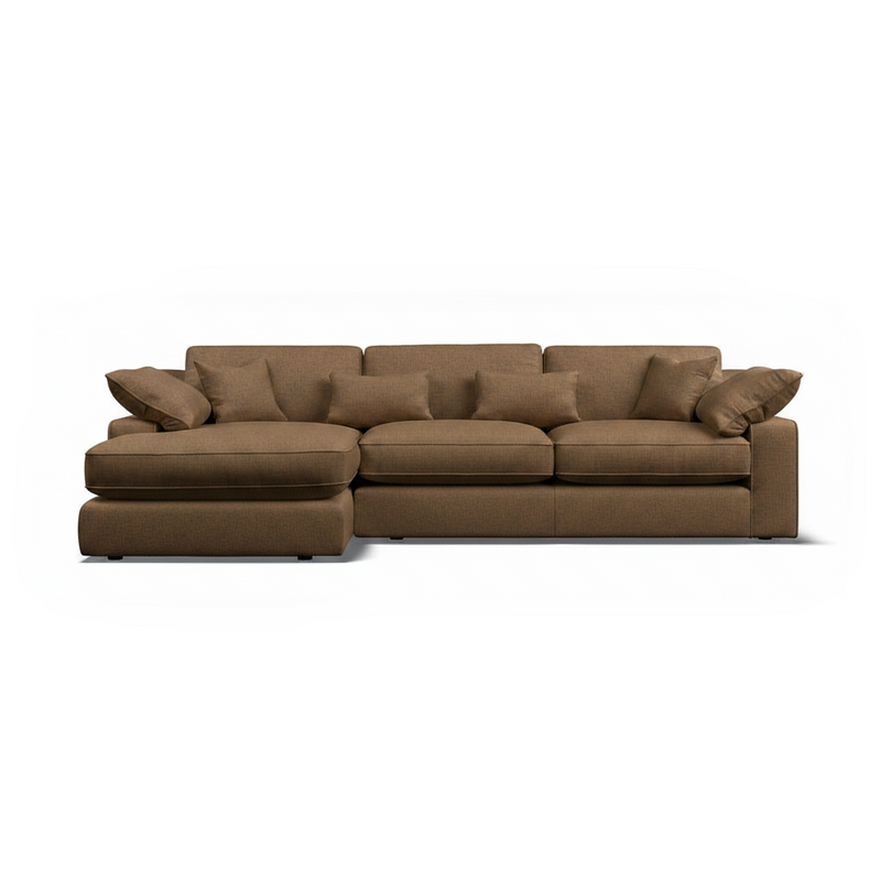 New York Large Chaise Sofa - Earth Cinnamon