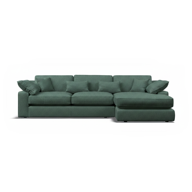 New York Large Chaise Sofa - Emerald Jade