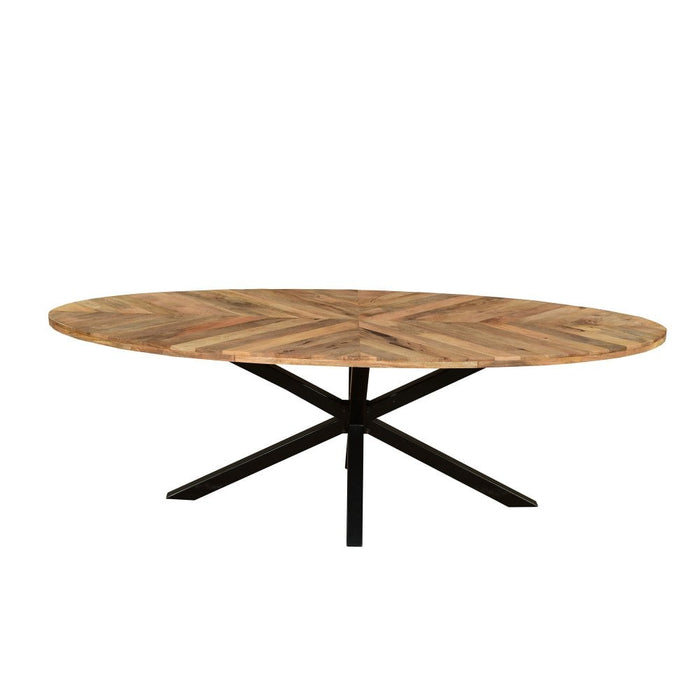 Sunburst 2.4m Oval Dining Table