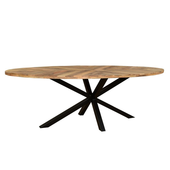 Sunburst 2.4m Oval Dining Table