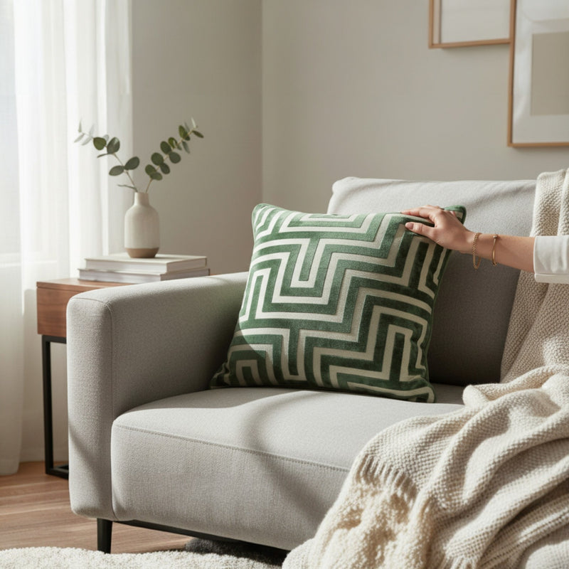 Large Paul Moneypenny Amazing Sage Cushion