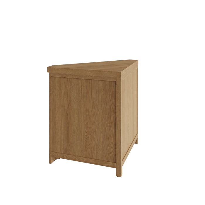 Country Oak Corner Cabinet