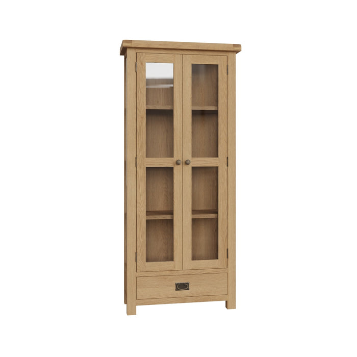 Country Oak Display Cabinet