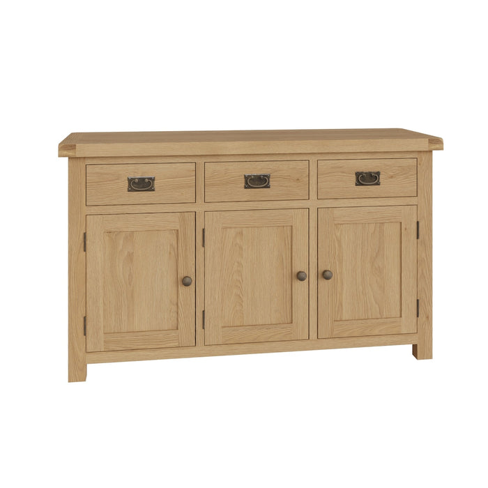 Country Oak Sideboard 3 Door, 3 Drawer