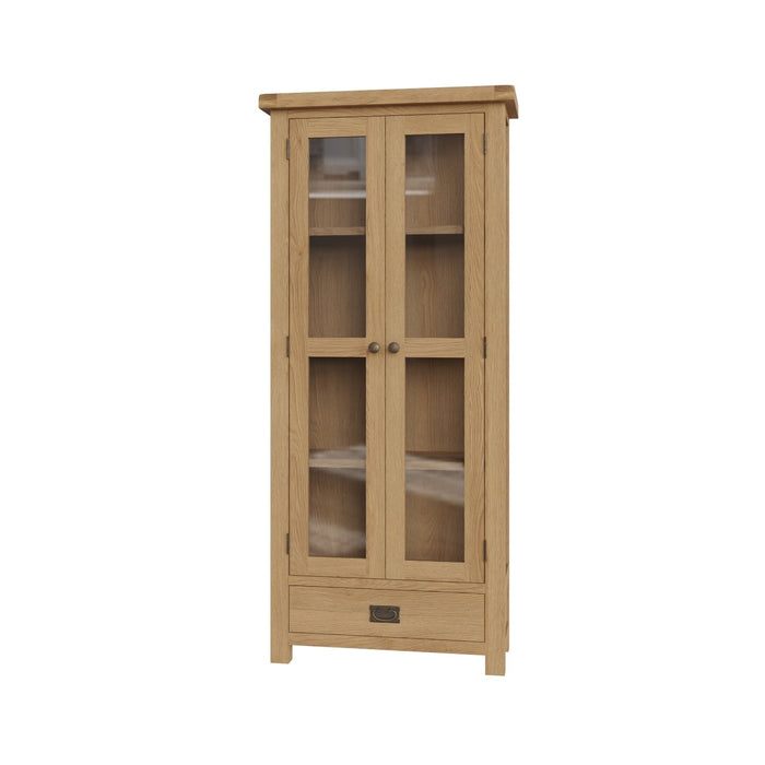 Country Oak Display Cabinet