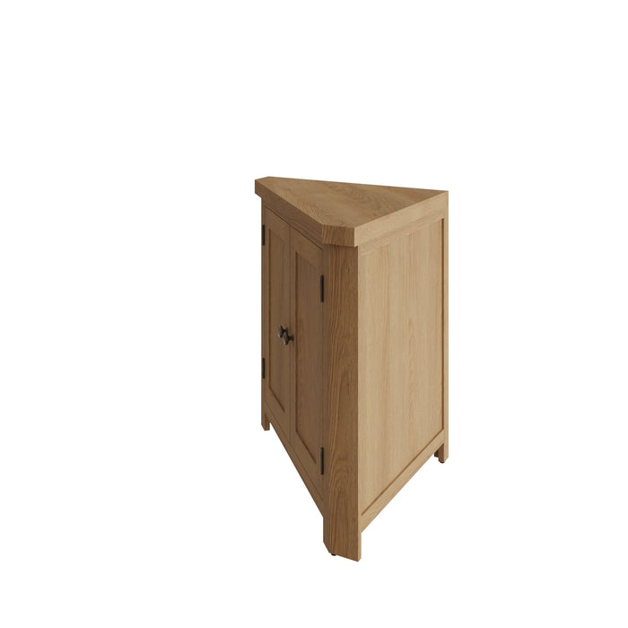 Country Oak Corner Cabinet