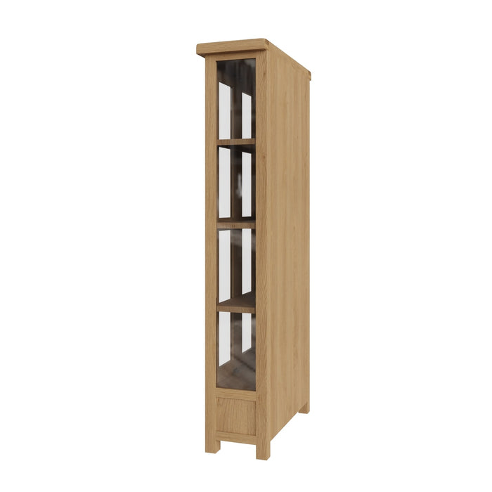 Country Oak Display Cabinet