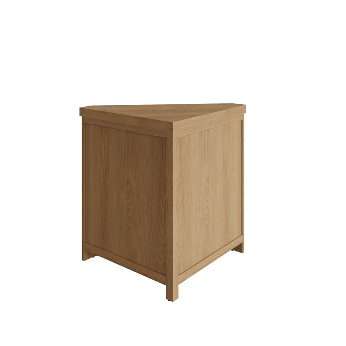 Country Oak Corner Cabinet