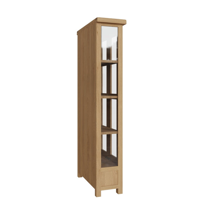 Country Oak Display Cabinet