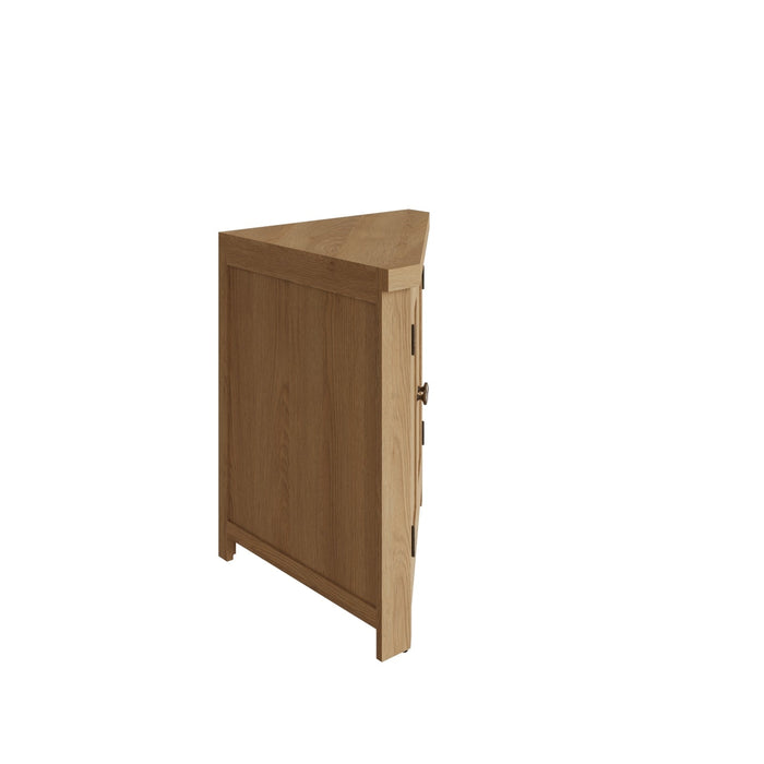 Country Oak Corner Cabinet