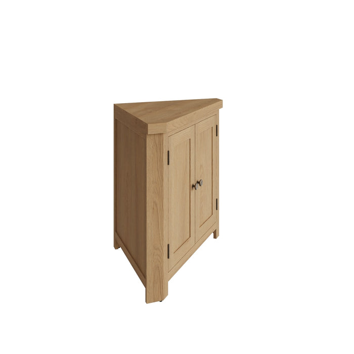 Country Oak Corner Cabinet