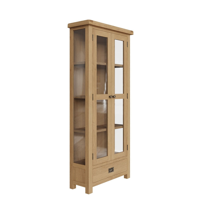 Country Oak Display Cabinet