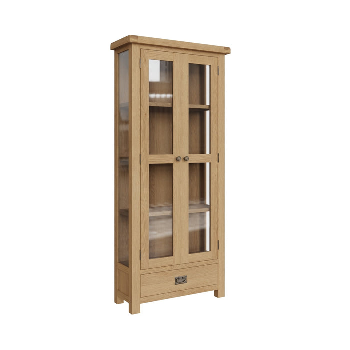 Country Oak Display Cabinet