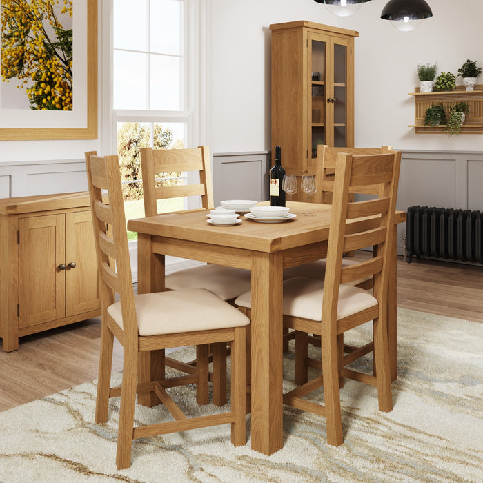 Country Oak Table 1m Butterfly Extending