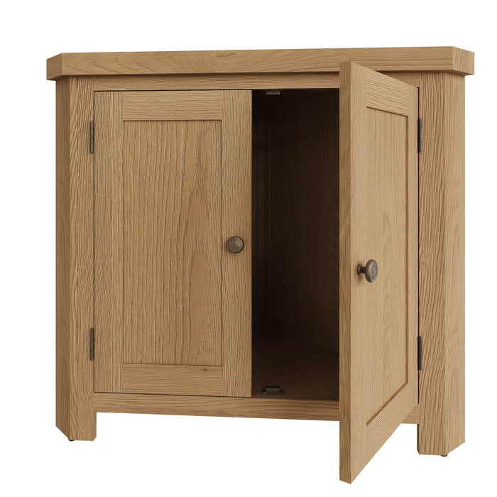 Country Oak Corner Cabinet