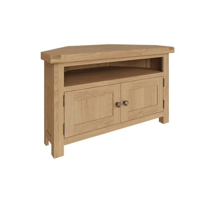 Country Oak Corner TV Unit