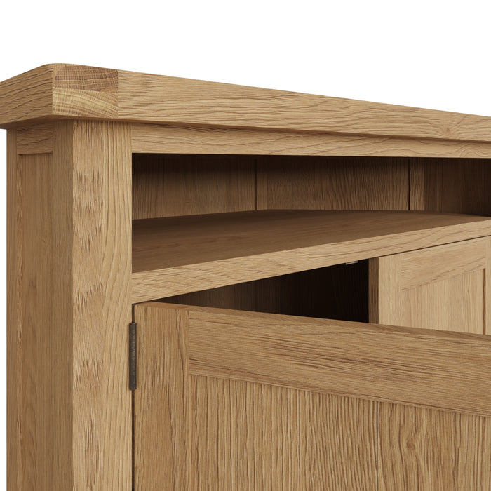 Country Oak Corner TV Unit