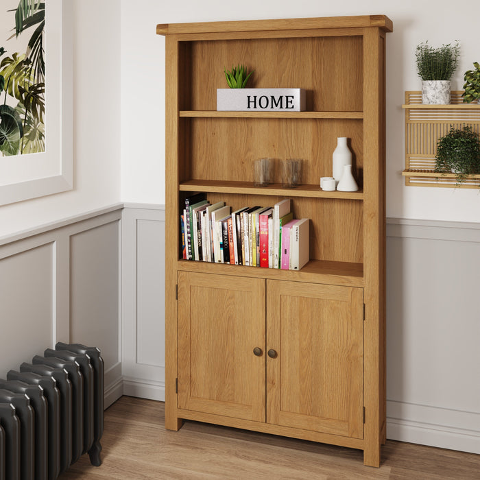 Country Oak Bookcase Large