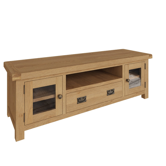 Country Oak TV Unit Large