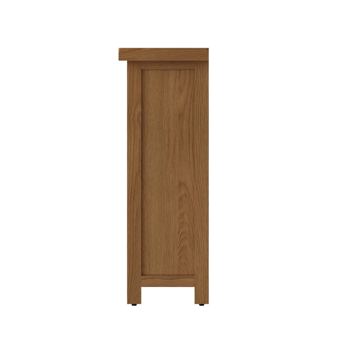 Country Oak Bookcase Narrow