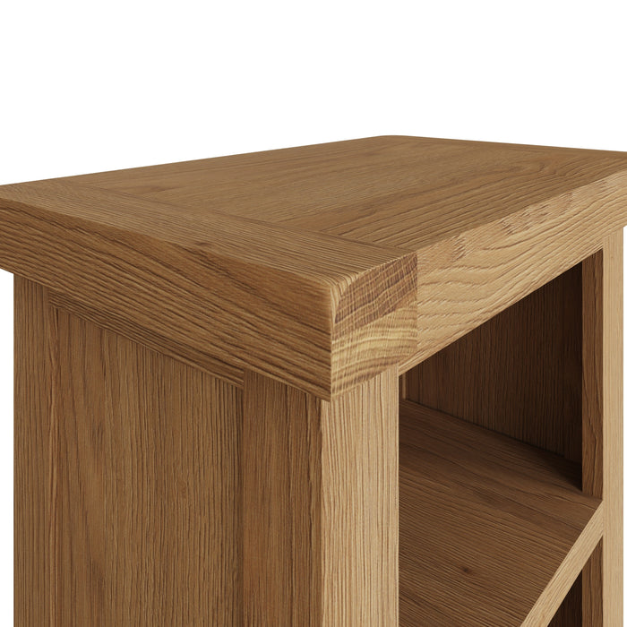 Country Oak Bookcase Narrow