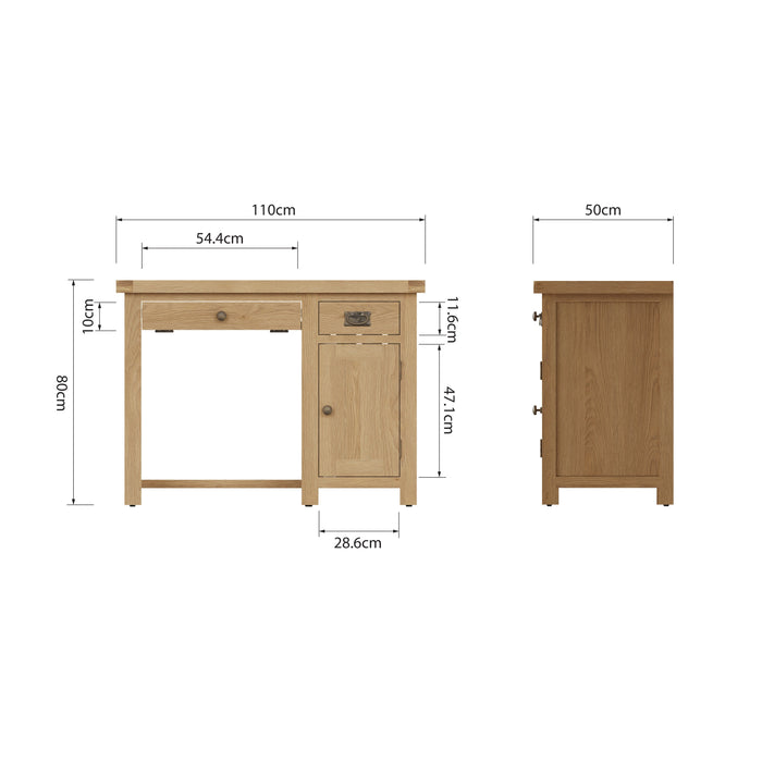 Country Oak Computer Desk