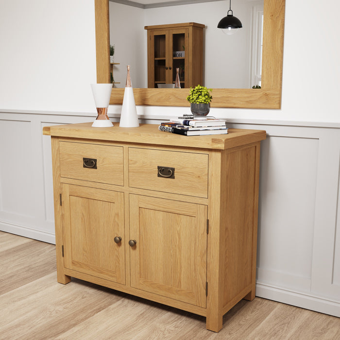 Country Oak Sideboard 2 Door, 2 Drawer