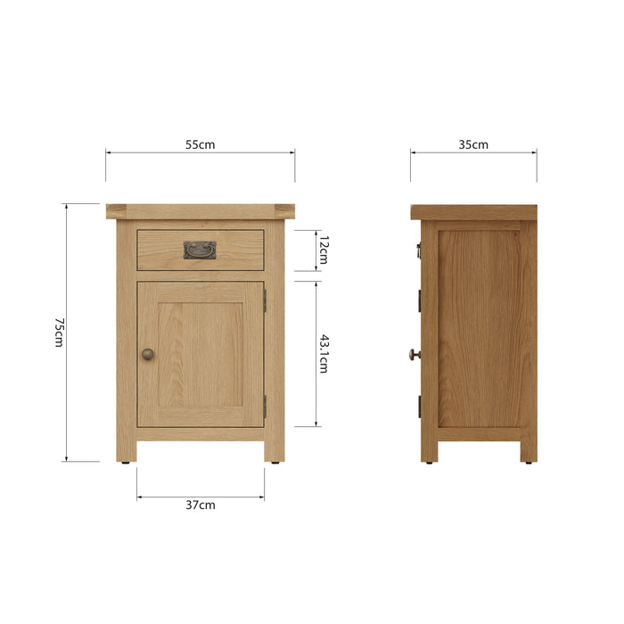 Country Oak Small Cupboard