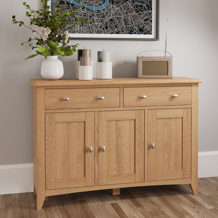 Gallery Oak 2 Drawer 3 Door Sideboard