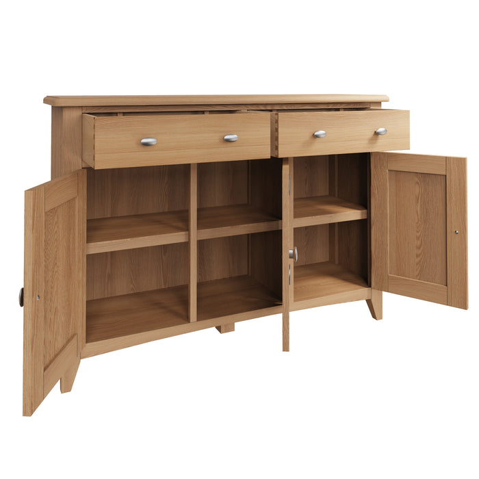 Gallery Oak 2 Drawer 3 Door Sideboard