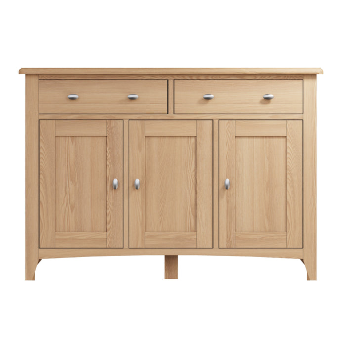 Gallery Oak 2 Drawer 3 Door Sideboard