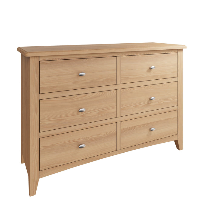 Gallery Oak 6 Drawer Chest