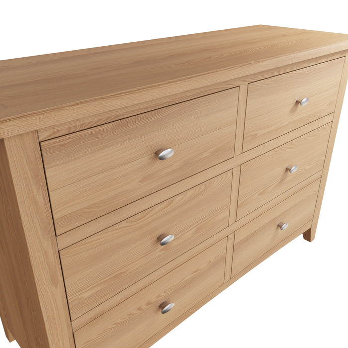 Gallery Oak 6 Drawer Chest