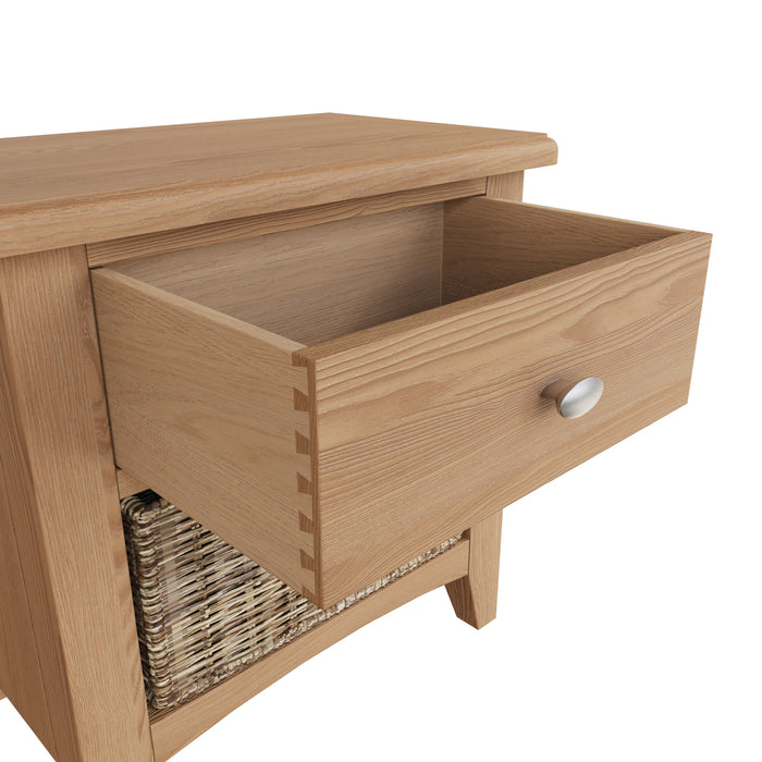 Gallery Oak 1 Drawer 1 Basket Cabinet