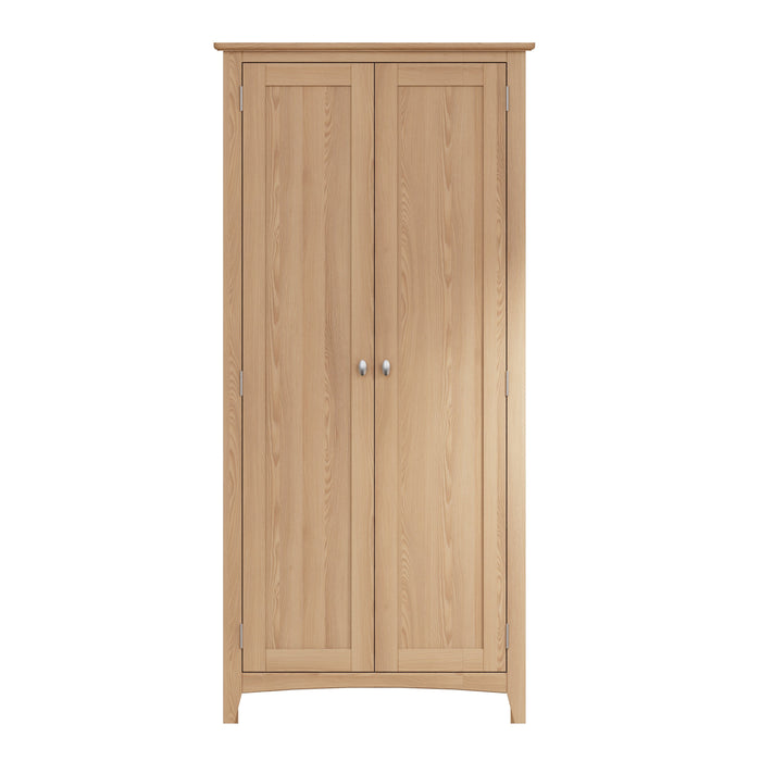 Gallery Oak 2 Door Full Hanging Wardrobe