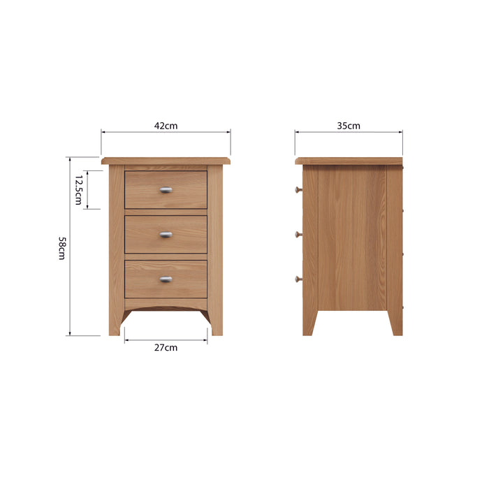 Gallery Oak Large Bedside Cabinet