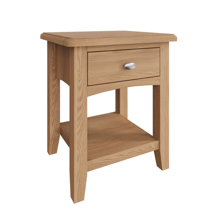 Gallery Oak 1 Drawer Lamp Table