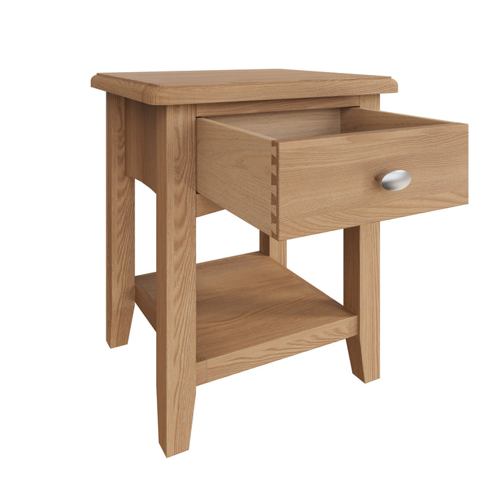 Gallery Oak 1 Drawer Lamp Table