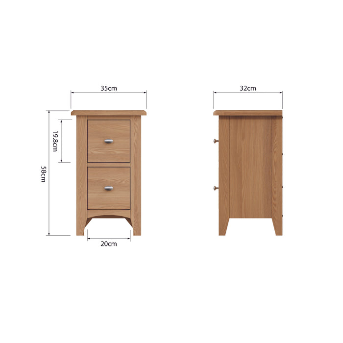 Gallery Oak Bedside Cabinet