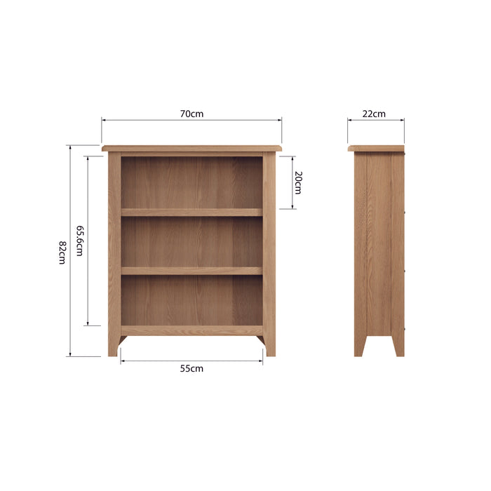 Gallery Oak Small Wide Bookcase