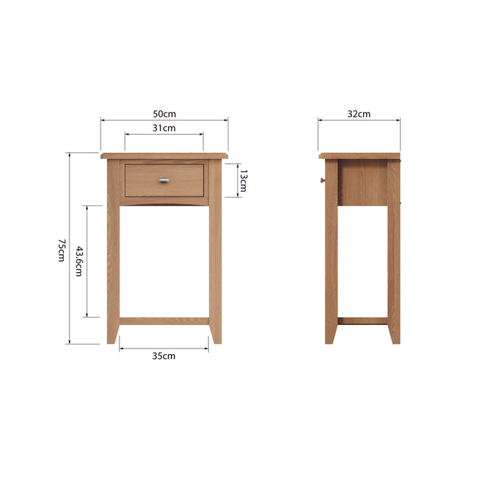 Gallery Oak Telephone Table