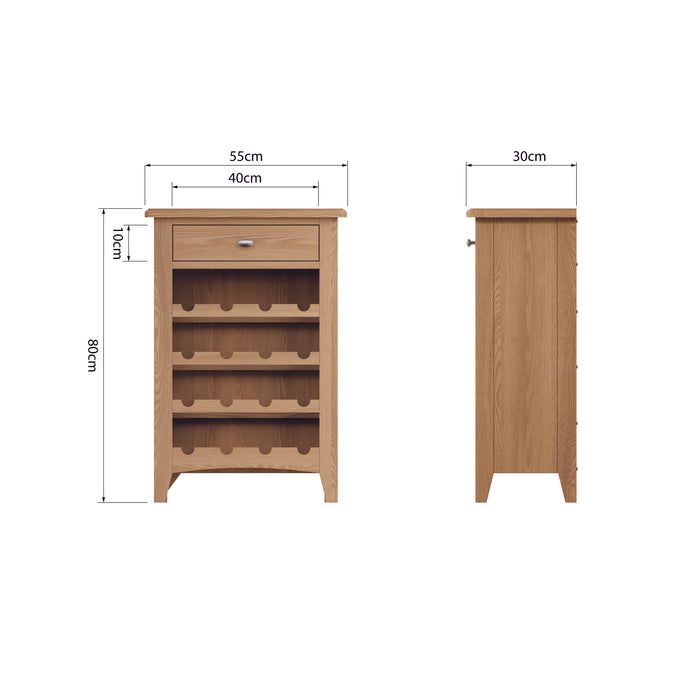 Gallery Oak Wine Cabinet