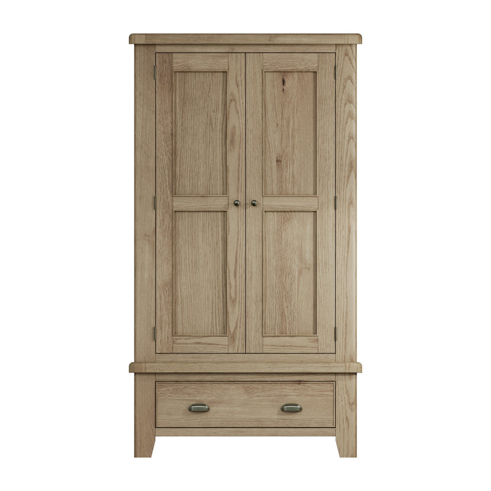 Weathered Oak 2 Door Wardrobe