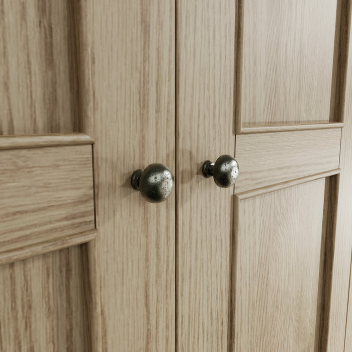 Weathered Oak 2 Door Wardrobe