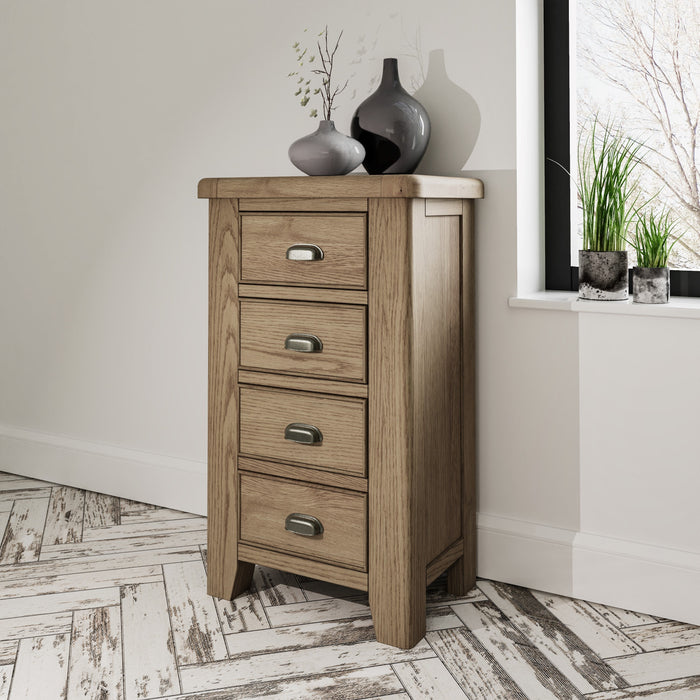 Weathered Oak 4 Drawer Chest